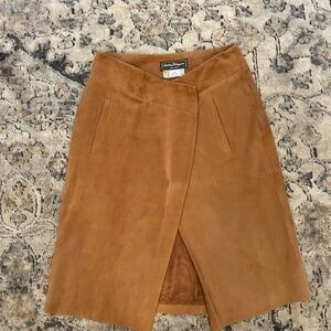 Salvatore Ferragamo suede skirt